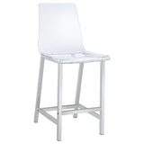 Juelia Counter Height Stools Chrome And Clear Acrylic (Set Of 2)