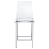 Juelia Counter Height Stools Chrome And Clear Acrylic (Set Of 2)