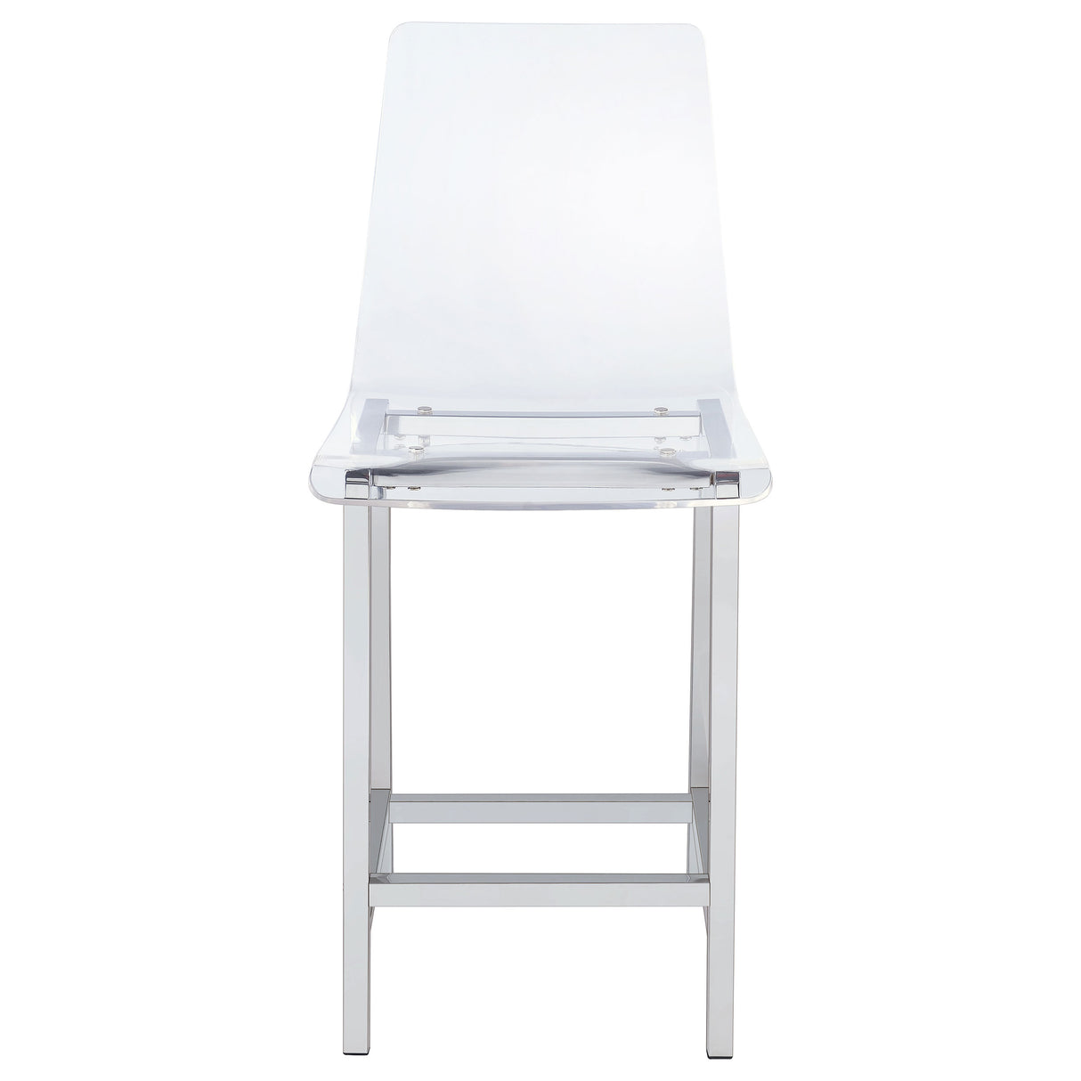 Juelia Counter Height Stools Chrome And Clear Acrylic (Set Of 2)
