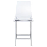 Juelia Counter Height Stools Chrome And Clear Acrylic (Set Of 2)