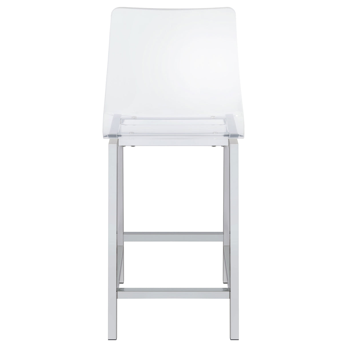 Juelia Counter Height Stools Chrome And Clear Acrylic (Set Of 2)