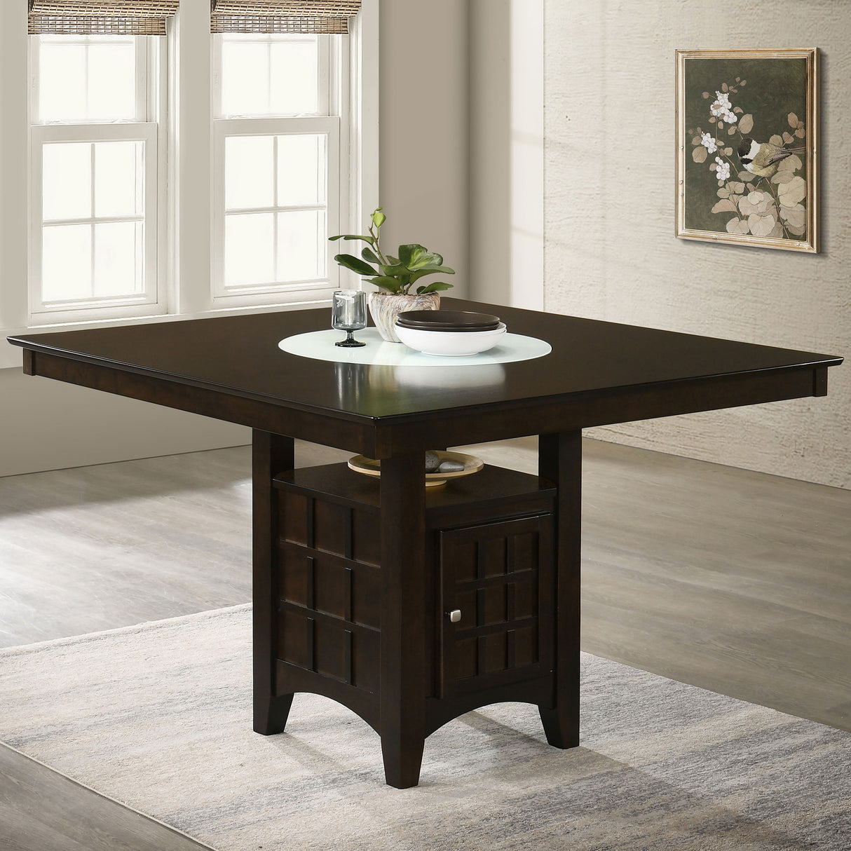 Gabriel Cappuccino 52-Inch Counter Height Dining Table