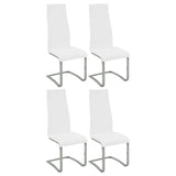 Montclair High Back Dining Chairs Black And Chrome (Set Of 4)