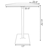 Cavalier Square Bar Table Dark Elm And Matte Black