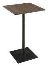 Cavalier Square Bar Table Dark Elm And Matte Black