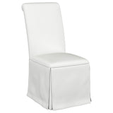 Shawna Upholstered Skirted Dining Chair White (Set of 2)