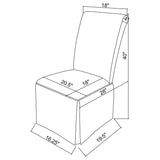 Shawna Upholstered Skirted Dining Chair Gray (Set of 2)