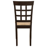 Gabriel Lattice Back Side Chairs Cappuccino And Tan (Set Of 2)