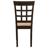 Gabriel Lattice Back Side Chairs Cappuccino And Tan (Set Of 2)