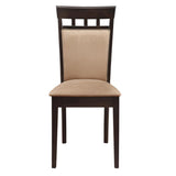 Gabriel Upholstered Side Chairs Cappuccino And Tan (Set Of 2)