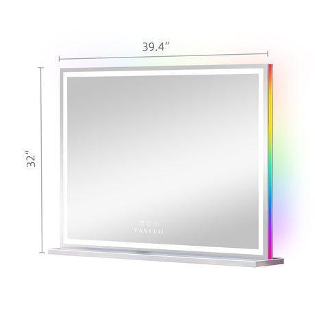 Luxury Hollywood Glow Vanity Mirror with RGB & Led Light Strip