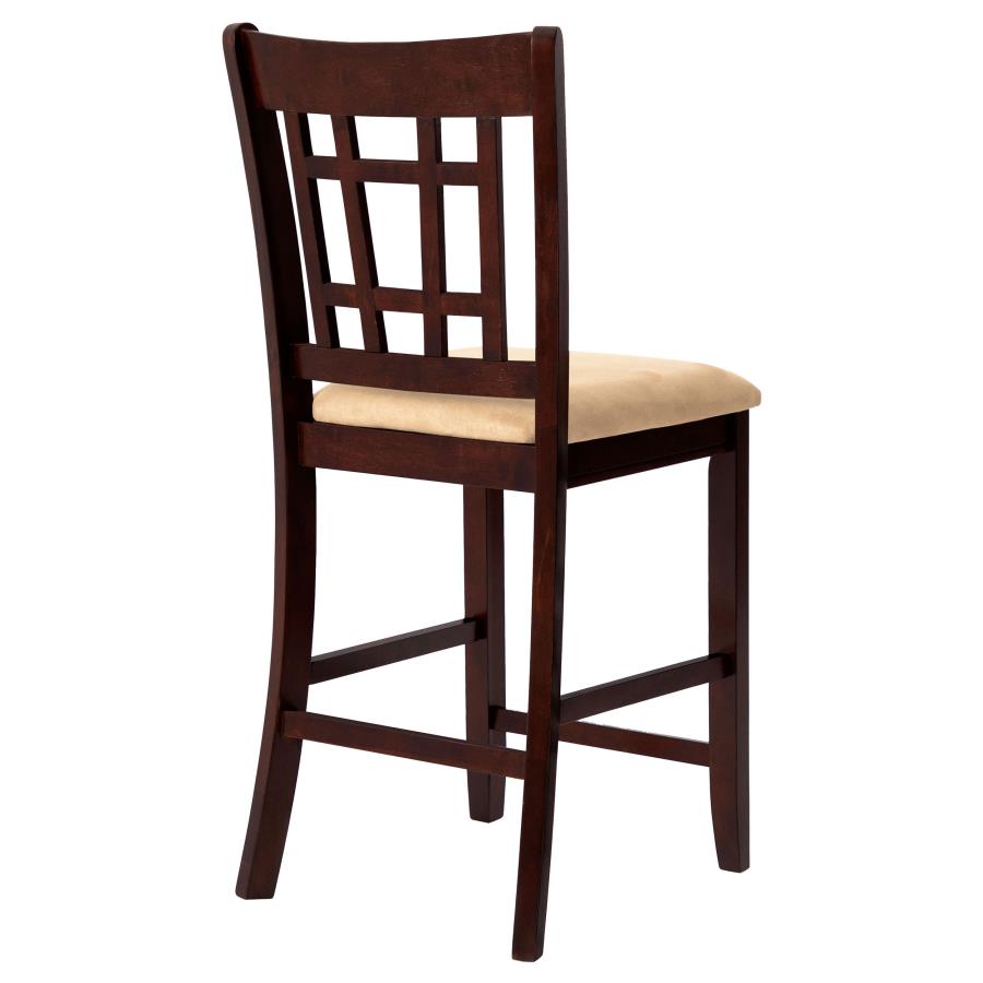 Lavon 24" Counter Stools Tan And Brown (Set Of 2)
