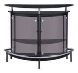 Amarillo 2-Tier Bar Unit Black And Chrome