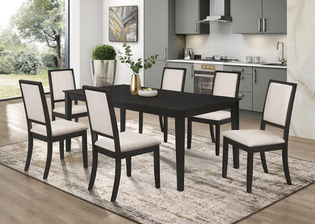 Louise Black 5-Piece Rectangular Extension Leaf Dining Set