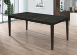 Louise Rectangular Dining Table With Extension Leaf Black
