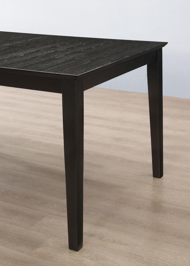 Louise Rectangular Dining Table With Extension Leaf Black