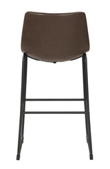 Michelle Armless Bar Stools Two-Tone Brown And Black (Set Of 2)