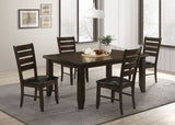 Dalila Cappuccino 5-Piece Rectangular Dining Table Set