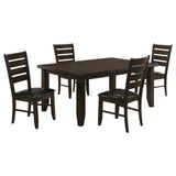 Dalila Cappuccino 5-Piece Rectangular Dining Table Set