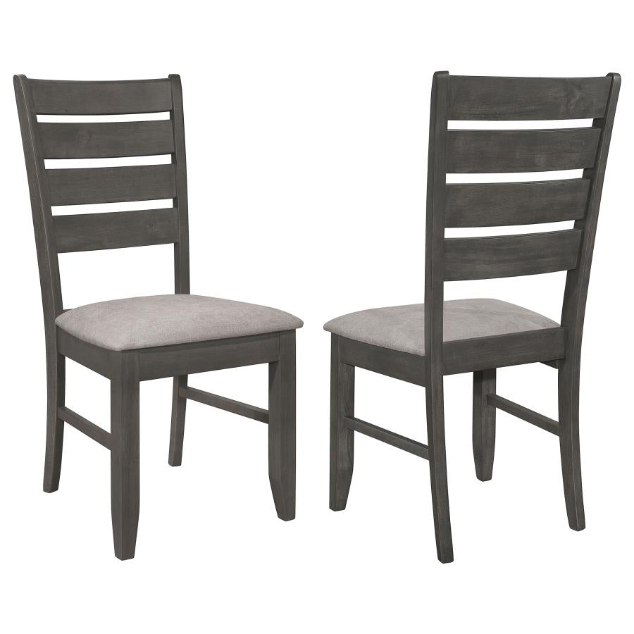 Dalila Ladder Back Side Chair (Set Of 2) Grey And Dark Grey