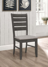 Dalila Ladder Back Side Chair (Set Of 2) Grey And Dark Grey