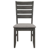 Dalila Ladder Back Side Chair (Set Of 2) Grey And Dark Grey
