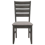 Dalila Ladder Back Side Chair (Set Of 2) Grey And Dark Grey
