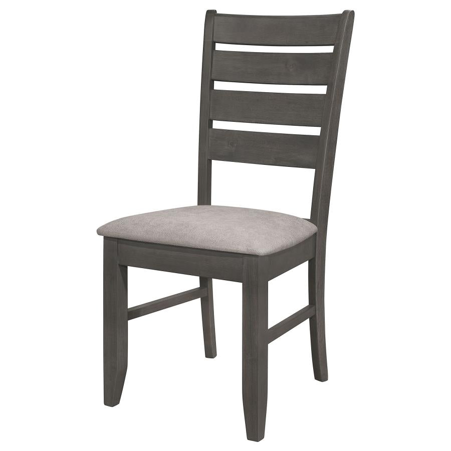 Dalila Ladder Back Side Chair (Set Of 2) Grey And Dark Grey