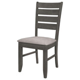 Dalila Ladder Back Side Chair (Set Of 2) Grey And Dark Grey