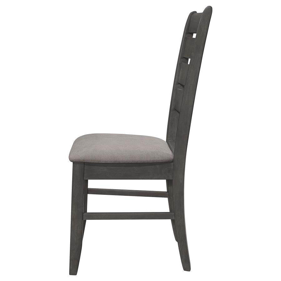 Dalila Ladder Back Side Chair (Set Of 2) Grey And Dark Grey