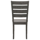 Dalila Ladder Back Side Chair (Set Of 2) Grey And Dark Grey