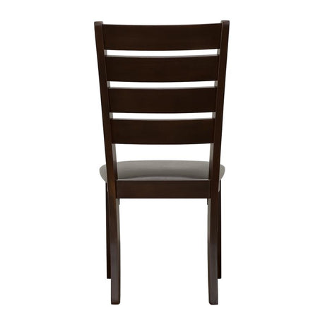 Dalila Ladder Back Side Chairs Cappuccino And Black (Set Of 2)
