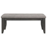 Dalila Padded Cushion Bench Grey And Dark Grey