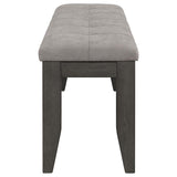 Dalila Padded Cushion Bench Grey And Dark Grey
