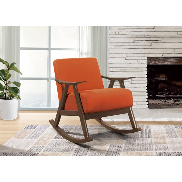 Waithe Orange Rocking Chair