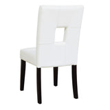 Shannon Open Back Upholstered Dining Chairs White (Set Of 2)