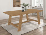 Sharon Brown Rectangular 84-Inch Wood Trestle Dining Table