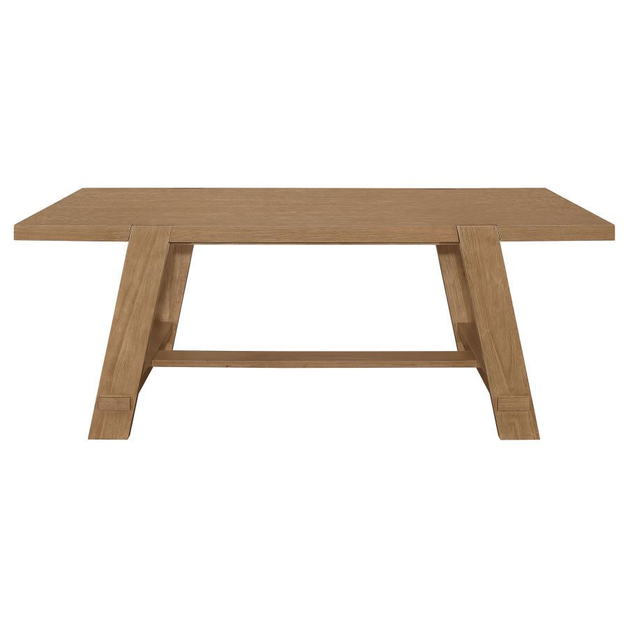 Sharon Brown Rectangular 84-Inch Wood Trestle Dining Table