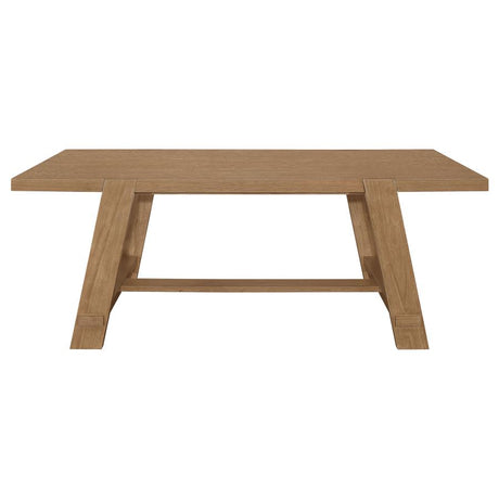 Sharon Brown Rectangular 84-Inch Wood Trestle Dining Table