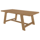 Sharon Brown Rectangular 84-Inch Wood Trestle Dining Table