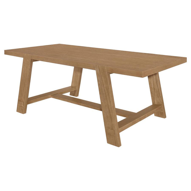 Sharon Brown Rectangular 84-Inch Wood Trestle Dining Table