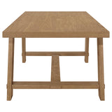 Sharon Brown Rectangular 84-Inch Wood Trestle Dining Table