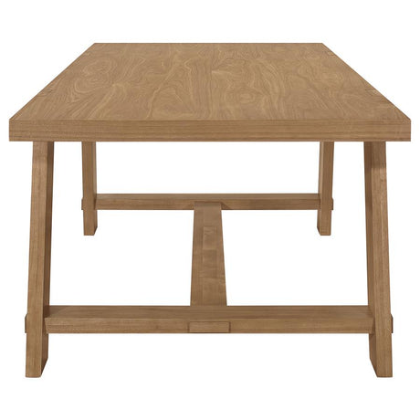 Sharon Brown Rectangular 84-Inch Wood Trestle Dining Table