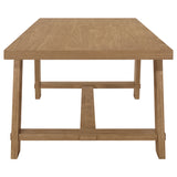 Sharon Brown Rectangular 84-Inch Wood Trestle Dining Table