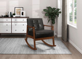 Auden Exposed Wood Frame With Dark Walnut Rocking Chair