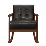 Auden Exposed Wood Frame With Dark Walnut Rocking Chair