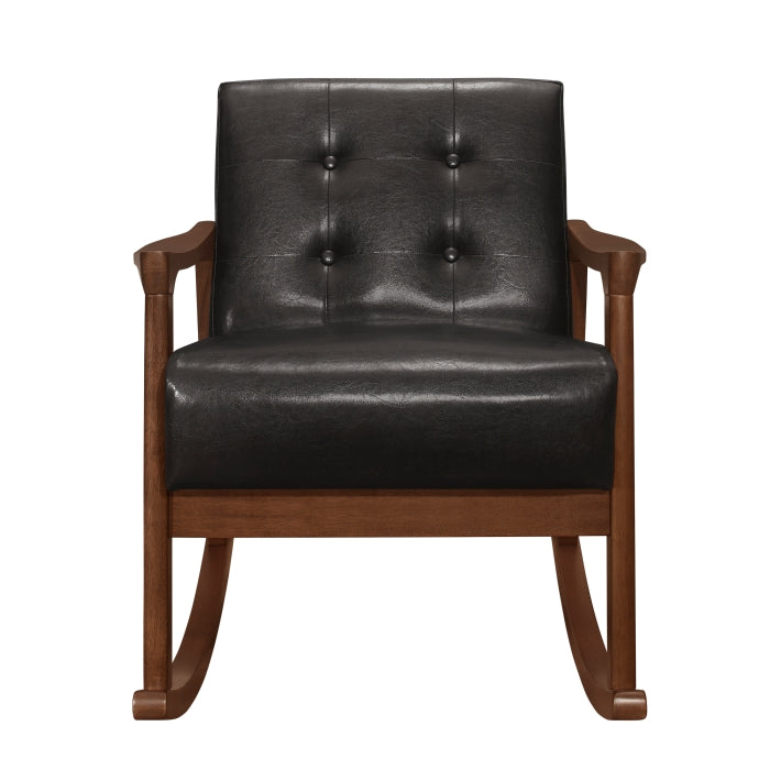 Auden Exposed Wood Frame With Dark Walnut Rocking Chair