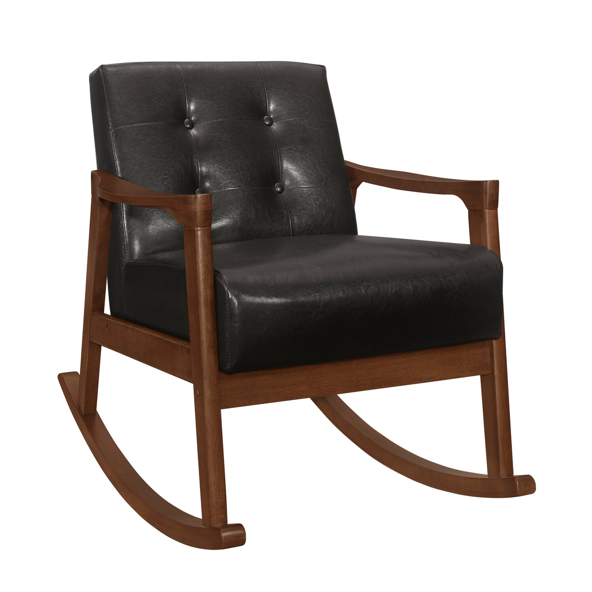 Auden Exposed Wood Frame With Dark Walnut Rocking Chair