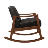 Auden Exposed Wood Frame With Dark Walnut Rocking Chair