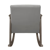 Auden Exposed Wood Frame With Light Gray Rocking Chair